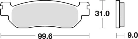 TRW LUCAS KLOCKI HAMULCOWE KH275 SINTER STREET YAMAHA TW 125 99-08 TW 200 91-15 R6 99-02, PRZÓD/TYŁ