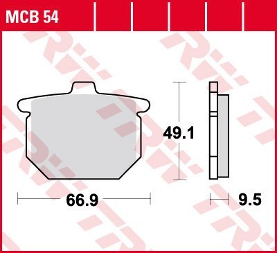 TRW LUCAS KLOCKI HAMULCOWE KH31 ORGANIC HONDA CX 500 79-84, CB 750 77-81, CB 900 79-81, CBX 1000 '79, GL 1000 / 1100 78-81, PRZÓ