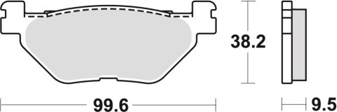 TRW LUCAS KLOCKI HAMULCOWE KH319/2 ORGANIC YANAHA TDM 900 02-14, XV 950 13-, XT 1200 Z 10-, FJR 1300 01-, XVS 1300 07-16, XV 170