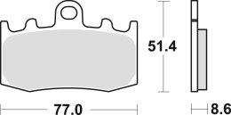 TRW LUCAS KLOCKI HAMULCOWE KH335 ORGANIC BMW R 1100 S 01-05, R 1150 GS / ADV / R /RT 01-06, K 1200 GT / RS 01-08 K 1200 S 05-09 