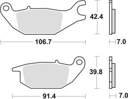 TRW LUCAS KLOCKI HAMULCOWE KH343 ORGANIC HONDA CBR 125 04-10, XL 125 V VARADERO 01-13, YAMAHA YZF 150 14-, TYŁ