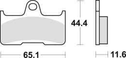 TRW LUCAS KLOCKI HAMULCOWE KH344 SINTER OFFROAD YAMAHA YFM 660 02-08, TYŁ