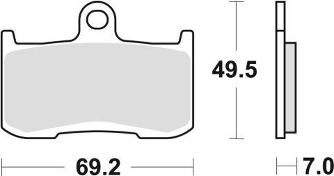 TRW LUCAS KLOCKI HAMULCOWE KH347 ORGANIC KAWASAKI Z 800 13-17, Z 900 17-21, Z 1000 03-06, SUZUKI GSX 750 17-21, GSX 1300 07-10, 