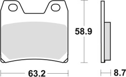 TRW LUCAS KLOCKI HAMULCOWE KH348 ORGANIC YAMAHA FZS 1000 FAZER 01-05, XJR 1300 02-16, TYŁ (PROMOCJA)