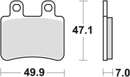 TRW LUCAS KLOCKI HAMULCOWE KH350 ORGANIC YAMAHA DT 50 02-08, XT 125 05-12, PRZÓD/TYŁ