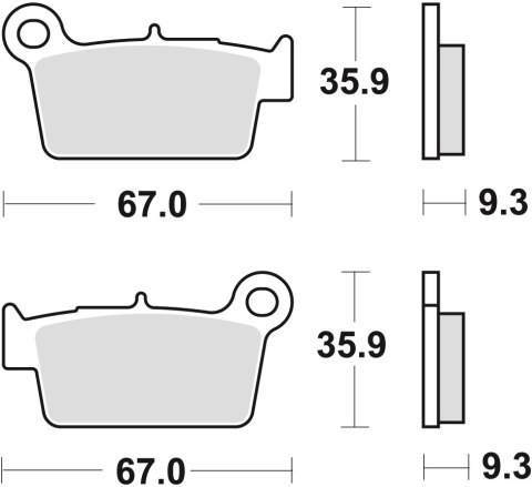 TRW LUCAS KLOCKI HAMULCOWE KH367 SINTER OFFROAD KAWASAKI KXF 250 04-, KLX 450 07-, KXF 450 04-, KXE 450 10-, SUZUKI RMZ 250 04-,