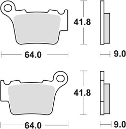 TRW LUCAS KLOCKI HAMULCOWE KH368 SINTER OFFROAD BMW G450X/SMR 08-11, KTM EXC/SX125 04-16 EXC/SX250 03-17 EXC300 04-, EXC350 10-,