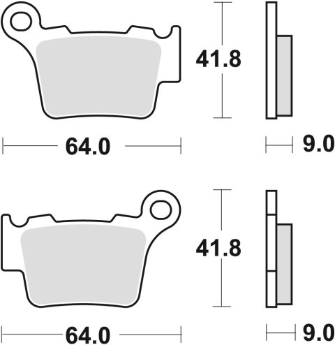 TRW LUCAS KLOCKI HAMULCOWE KH368 SINTER OFFROAD (WYCZYNOWE) BMW G 450 X / SMR 08-11, KTM EXC / SX 125 04-16, EXC / SX 250 03-17,