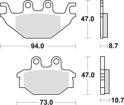 TRW LUCAS KLOCKI HAMULCOWE KH377 SINTER OFFROAD CAN-AM DS 250 08-15, KAWASAKI KVF 300 13-, PRZÓD/TYŁ