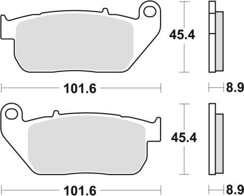 TRW LUCAS KLOCKI HAMULCOWE KH381 SINTER STREET HARLEY-DAVIDSON XL 883 03-15, XL 1200 04-13, PRZÓD