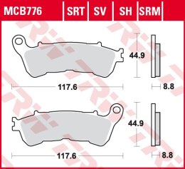 TRW LUCAS KLOCKI HAMULCOWE KH388 ORGANIC HONDA CBF 500 04-08, CBF 600 04-15, NT 700 V 06-13, XL 700 V 08-13, XL 1000 V 04-13, SU