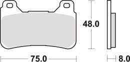 TRW LUCAS KLOCKI HAMULCOWE KH390 SINTER STREET HONDA CBR 600 RR 05-16, CBR 1000 FIREBLADE 04-16, PRZÓD