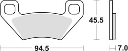 TRW LUCAS KLOCKI HAMULCOWE KH395 SINTER OFFROAD ARCTIC CAT ATV 300 10-, TRV 450 11-, TBX / TRV 500 05-, PROWLER 700 08-, TRV 100