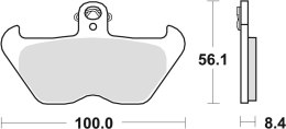 TRW LUCAS KLOCKI HAMULCOWE KH407 KH246 SINTER STREET BMW K1 88-93, K 100 89-92, R 1100 GS / R / RS / RT / S / ST 93-06, R 1150,G