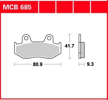 TRW LUCAS KLOCKI HAMULCOWE KH411 ORGANIC HONDA CH 125 SPACY 94-99, PS 125 07-13, PS 150 06-10, PRZÓD (PROMOCJA)