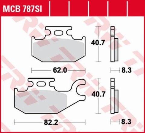 TRW LUCAS KLOCKI HAMULCOWE KH413 SINTER OFFROAD SUZUKI LTA / LTF 400 08-, LTA 450 06-12, LTA 500 09-, LTA 700 05-07, LTA 750 08-