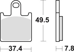 TRW LUCAS KLOCKI HAMULCOWE KH417 SINTER STREET KAWASAKI ZX6R 07-16, Z 750 11-14, PRZÓD