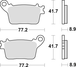 TRW LUCAS KLOCKI HAMULCOWE KH436 SINTER CB 600 HORNET 07-15, CBR 600 RR 07-16, CBR 1000 FIREBLADE 06-19, KAWASAKI ZX6R 636 13-, 