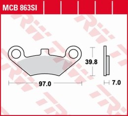 TRW LUCAS KLOCKI HAMULCOWE KH453 SINTER OFFROAD QUADZILLA 500 06-, PRZÓD, CF MOTO 500