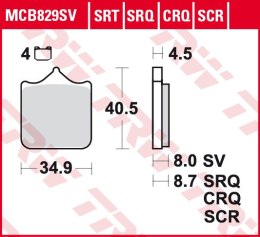 TRW LUCAS KLOCKI HAMULCOWE KH499/4 CARBON RACING (WYCZYNOWE) BMW S 1000 RR 09-, PRZÓD