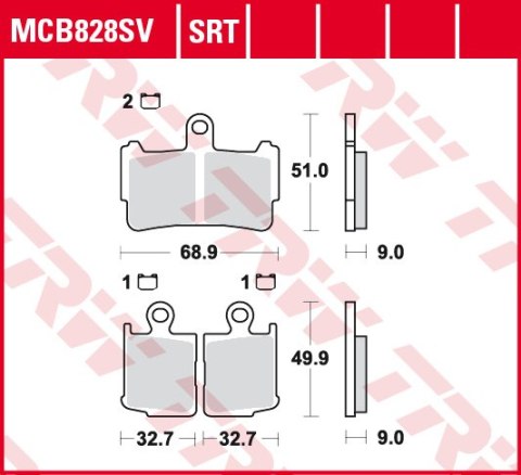 TRW LUCAS KLOCKI HAMULCOWE KH499/4 SINTER STREET HONDA VFR 1200 10-16, PRZÓD