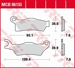 TRW LUCAS KLOCKI HAMULCOWE KH617 SINTER OFFROAD CAN-AM OUTLANDER 800 / 1000 12-, RENEGADE 1000 12-, PRAWY PRZÓD