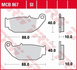 TRW LUCAS KLOCKI HAMULCOWE KH629 ORGANIC HONDA CB 125 R / 300 R 18-, CRF 250 L 13-17, SUZUKI GSX-R / S 18-, TYŁ