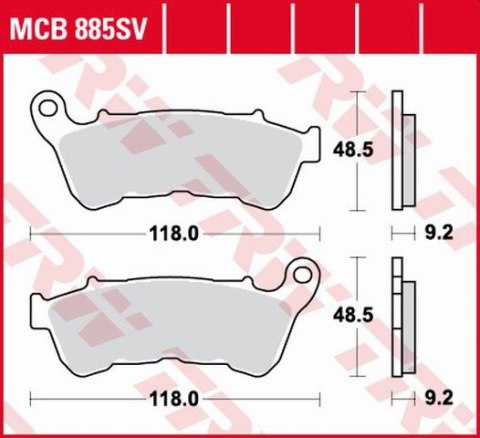 TRW LUCAS KLOCKI HAMULCOWE KH640 SINTER STREET HARLEY-DAVIDSON XL 883 14-19, XL 1200 14-19, PRZÓD