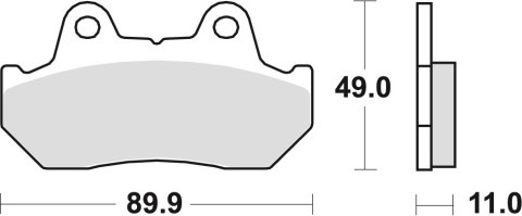 TRW LUCAS KLOCKI HAMULCOWE KH69/3 ORGANIC HONDA CBR 600 / XL 600 V 87-90, CX 650 / TURBO 83-85, CB 750 / CB 900 BOLDOR 81-83, VT