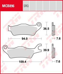 TRW LUCAS KLOCKI HAMULCOWE KH715 ORGANIC SUZUKI GSX 125 S 18-19, GSXR 125 R 18-19, GSXR 150 R 17-19, HONDA CBF 125 STUNER 06-19,