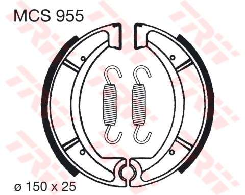 TRW LUCAS SZCZĘKI HAMULCOWE YAMAHA XT 500 / 550 / 600 / 600 TENERE (150X25MM) (Y510) (PROMOCJA)