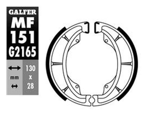 GALFER SZCZĘKI HAMULCOWE TYŁ SH602 KAWASAKI ELIMINATOR 125 '88-, KX 250 '85-'86, KX 500 '83, SUZUKI DR 125 '86-'00, DR 250 '86-'