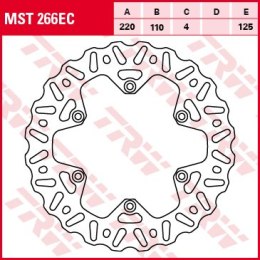 TRW LUCAS TARCZA HAMULCOWA TYŁ KTM EXC / SX / XC 250 03-17, EXC / SX / XC 350 10-, SMR / SX / XC 450 03-, EXC / SMR / SX 525 03-