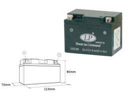 LANDPORT AKUMULATOR SLA12-4S (MS SLA 12-4S) (YTX4L-BS) 12V 5AH (113X69X85MM) BEZOBSŁUGOWY - ZALANY (10)