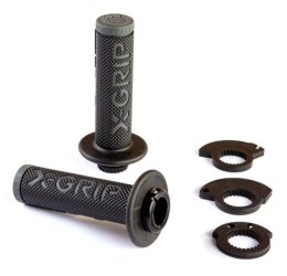 X-GRIP MANETKI BRAAAAP GRIPS LOCK-ON-GRIP GREY KOLOR SZARY Z ADAPTERAMI ROLGAZU