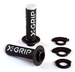 X-GRIP MANETKI BRAAAAP GRIPS LOCK-ON-GRIP WHITE KOLOR BIAŁY Z ADAPTERAMI ROLGAZU