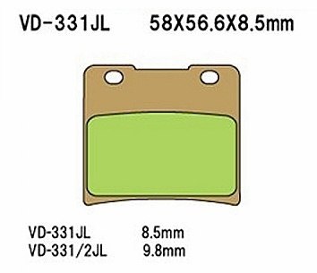 VESRAH KLOCKI HAMULCOWE KH103 SPIEK METALICZNY (ZŁOTE) SUZUKI VS 600/750/800/1400 (MADE IN JAPAN)