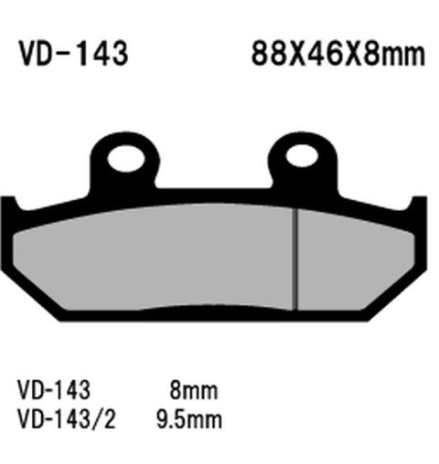 VESRAH KLOCKI HAMULCOWE KH124/2 SPIEK METALICZNY (ZŁOTE) (MADE IN JAPAN)