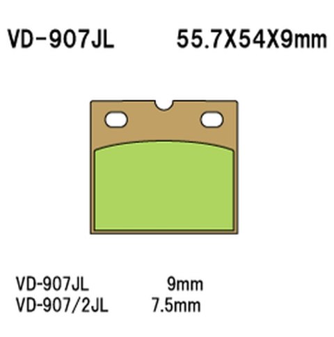 VESRAH KLOCKI HAMULCOWE KH18 SPIEK METALICZNY (ZŁOTE) (MADE IN JAPAN)