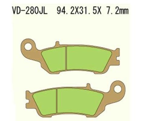 VESRAH KLOCKI HAMULCOWE KH450 SPIEK METALICZNY (ZŁOTE) YAMAHA YZF250 08-16 (MADE IN JAPAN)