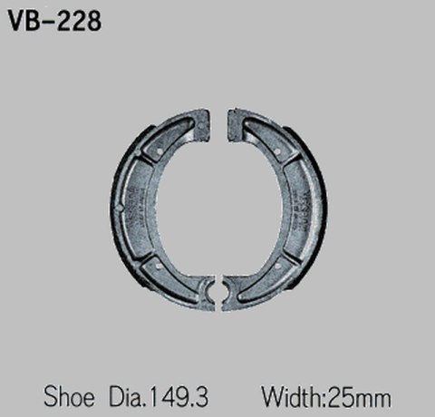 VESRAH SZCZĘKI HAMULCOWE YAMAHA XT 500/550/600 (Y510) TYŁ (MADE IN JAPAN)