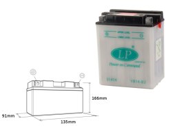 LANDPORT AKUMULATOR YB14-B2 (MB YB14-B2) 12V 14AH 135X91X167 OBSŁUGOWY - BEZ ELEKTROLITU (5)