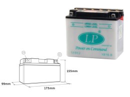 LANDPORT AKUMULATOR YB16B 12V 19AH 175X100X155 OBSŁUGOWY - BEZ ELEKTROLITU - WYCOFANY Z OFERTY