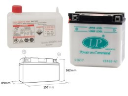 LANDPORT AKUMULATOR YB16B-A1 (MD LB16B-A1) (160X90X158) OBSŁUGOWY - ELEKTROLIT OSOBNO (2) UE2019/1148