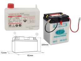 LANDPORT AKUMULATOR YB2,5LC2 (MD LB2,5L-C2) 12V 81X71X106 (HONDA MTX80-HD06) OBSŁUGOWY - ELEKTROLIT OSOBNO (4) UE2019/1148