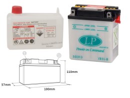 LANDPORT AKUMULATOR YB3L-B (MD LB3L-B) 12V 3AH 99X57X111 OBSŁUGOWY - ELEKTROLIT OSOBNO (4) UE2019/1148