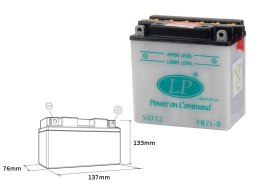 LANDPORT AKUMULATOR YB7L-B (MB LB7L-B) 12V 8Ah 137x76x134 OBSŁUGOWY - BEZ ELEKTROLITU (5)