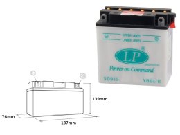 LANDPORT AKUMULATOR YB9L-B (MB LB9L-B) 12V 9AH 137X76X140 (12N9-3B) OBSŁUGOWY - BEZ ELEKTROLITU (5)