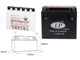 LANDPORT AKUMULATOR YTX20HL-BS (MA LTX20HL-BS) 12V 18AH 175X87X155 BEZOBSŁUGOWY - ELEKTROLIT OSOBNO (2) UE2019/1148