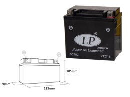 LANDPORT AKUMULATOR YTZ7-S (MS LTZ7-S) 12V 6AH 112X69X103 (GTZ7S) BEZOBSŁUGOWY - ZALANY (10)